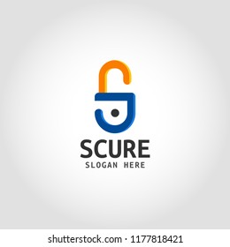 Secure is a padlock  Logo with letter S concept 