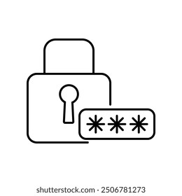 A secure padlock and password symbol representing digital safety in cybersecurity practices