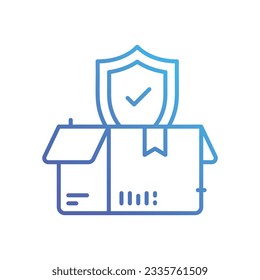 Secure Parcel Icons, vector stock illustration.