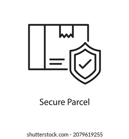 Secure Parcel vector outline Icon Design illustration. Web And Mobile Application Symbol on White background EPS 10 File
