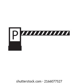 Secure Parking Gate Icon Logo Vector Design