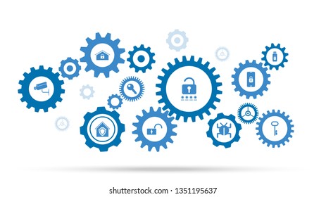 Secure password icon. From cyber security set