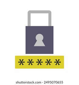 Symbol für sicheres Passwort im Hintergrund dargestellt