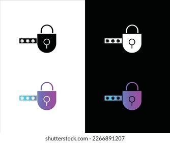 Secure password icon, Password security vector icon