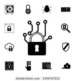 Secure password icon web and mobile icon. Detailed set of cyber security. Premium graphic design. One of the collection icons for websites, web design, mobile app on white background