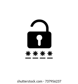Secure password icon web and mobile icon on white background