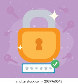 secure password image with items