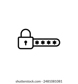 Secure Password Lock Icon for Online Security and Authentication