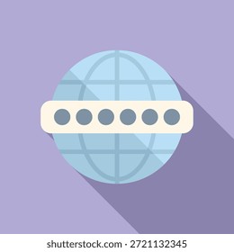 Secure password protecting the entire world, symbolizing global cybersecurity