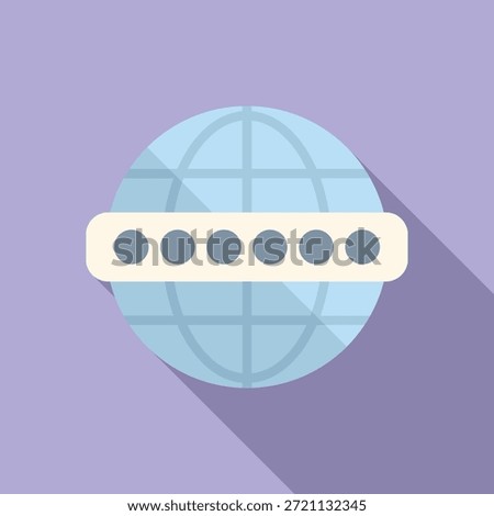 Secure password protecting the entire world, symbolizing global cybersecurity