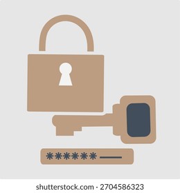 Secure Password Protection Lock Icon	