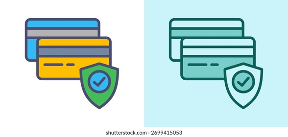 Ícone de Pagamento Seguro Branco Ilustração de Vetor Verde