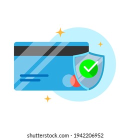 Secure Payment Concept Illustration flach design Vektor eps10. modernes grafisches Element zur Landung, Schaltfläche, leerer Zustand ui, Infografik