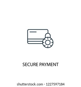 secure payment concept line icon. Simple element illustration. secure payment concept outline symbol design from Internet Security set. Can be used for web and mobile UI/UX