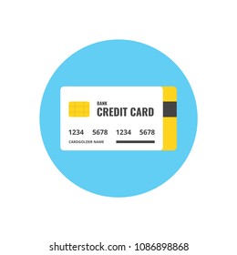 Secure payment. Credit card icon. Vector illustration.