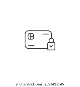 Sichere Zahlung Kreditkarte Symbol Vektorgrafik