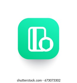 secure payment, credit card and shield icon