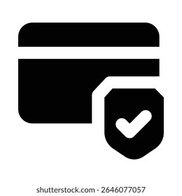 secure payment glyph icon editable vektor