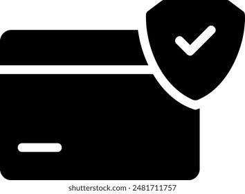 secure payment glyph icon illustration vector