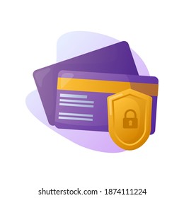 Icono de pago seguro. Tarjeta bancaria con ilustración de pantalla.