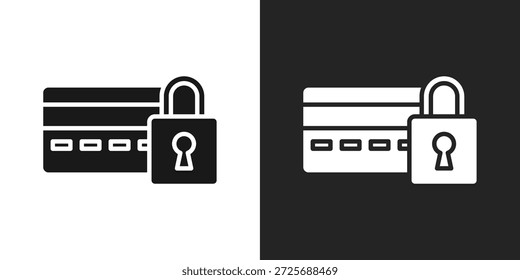 Icono De Pago Seguro En Estilo Glifo Blanco Y Negro