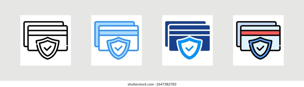 Secure Payment Icon Collection Set Multiple Style