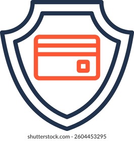 Secure Payment Icon Color Line Vector Illustration