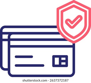 Secure Payment Icon Color Vector Illustration
