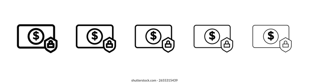 Ícone de pagamento seguro preenchido conceito de sinal plano para web design.