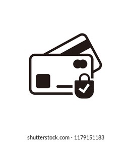 Secure payment icon isolated on white background