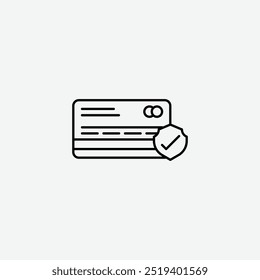 Secure payment icon isolated on white background