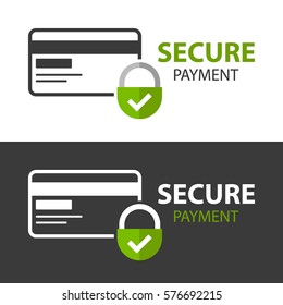 Secure Payment Icon.  Isolated On White Background