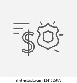 Secure payment icon line symbol. Isolated vector illustration of  icon sign concept for your web site mobile app logo UI design.