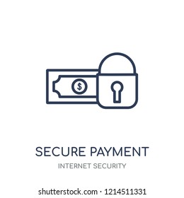 Secure Payment icon. Secure Payment linear symbol design from Internet security collection. Simple outline element vector illustration on white background.