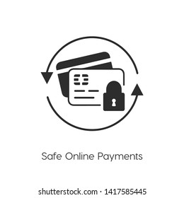 Secure payment icon. Safe  payment with card vector. Safe Online payment with credit card. Payment vector icon sign symbol.