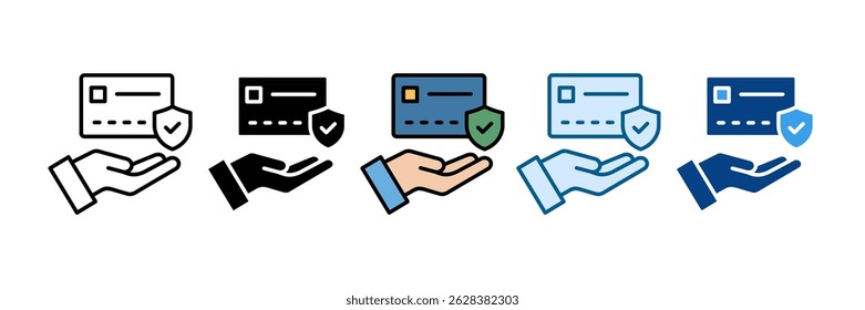 Secure Payment Icon Set Multiple Style Collection