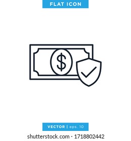 Secure payment icon vector design template
