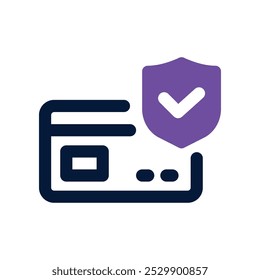 secure payment icon. vector dual tone icon for your website, mobile, presentation, and logo design.