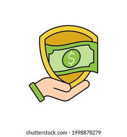 Sicheres Zahlungssymbol - Vektorgrafik. Zahlungssicherheit und -sicherheit mit Schild-Symbol-Vektordesign-Konzept für Online-Zahlung, Finanzen und Mobile Banking-Website, Symbol, Symbol, Zeichen, App-Benutzeroberfläche