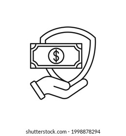Secure Payment icon Vector Illustration. Payment Security and Safety with Shield icon vector design concept for Online Payment, Finance, and Mobile Banking website, symbol, icon, sign, App UI