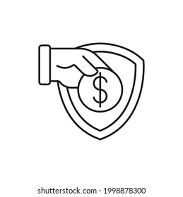 Secure Payment icon Vector Illustration. Payment Security and Safety with Shield icon vector design concept for Online Payment, Finance, and Mobile Banking website, symbol, icon, sign, App UI