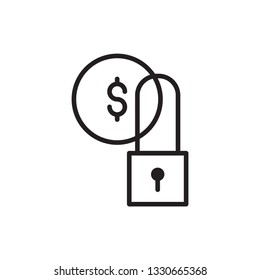 secure payment icon. payment icon vector line style