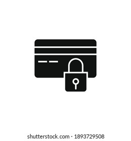 Secure payment icon for your website, logo, app, UI, product print. Secure payment concept flat Silhouette vector illustration icon