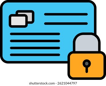 Secure Payment Line Filled Vector Icon Design