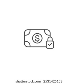 Secure payment money icon symbol vector illustration