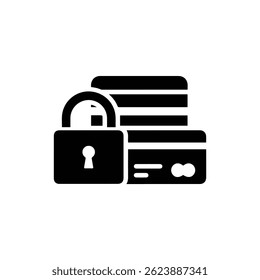 Secure Payment Padlock with Credit Card Icon