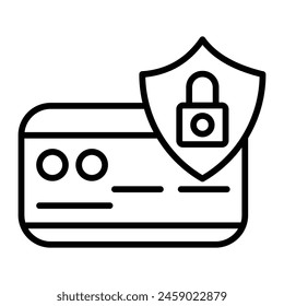 Secure Payment Vector Line Icon Design