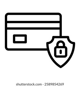 Secure Payment Vector Line Icon Design For Personal And Commercial use