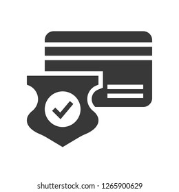 Secure payment vector, Online shopping solid design icon