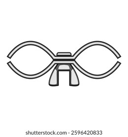 secure pipe clamp cartoon. grip hold, stabilize adjust, align tension secure pipe clamp sign. isolated symbol vector illustration